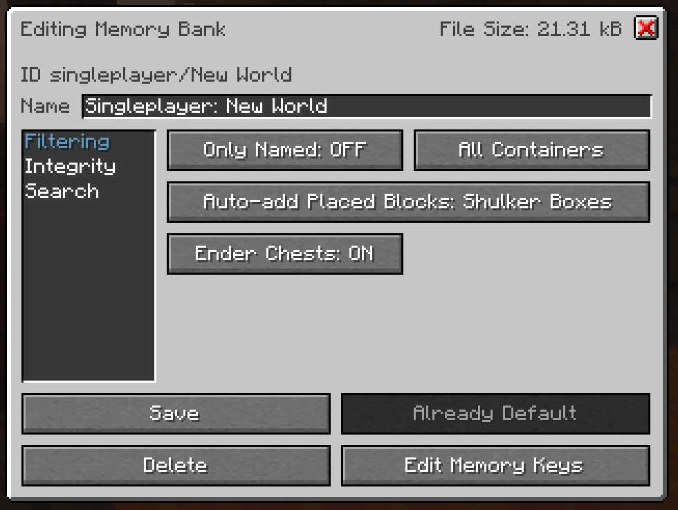 Settings Page