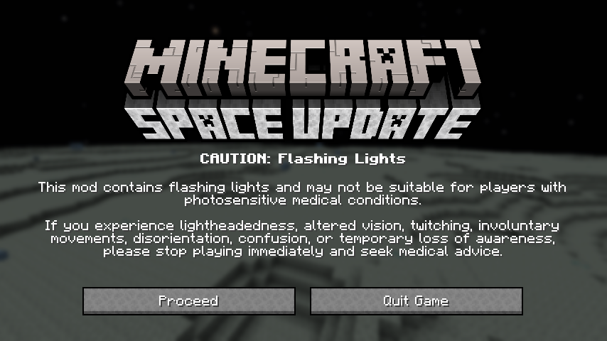 Caution: Flashing Lights. This mod contains flashing lights and may not be suitable for players with photosensitive medical conditions. If you experience lightheadedness, altered vision, twitching, involuntary movements, disorientation, confusion, or temporary loss of awareness, please stop playing immediately and seek medical advice.