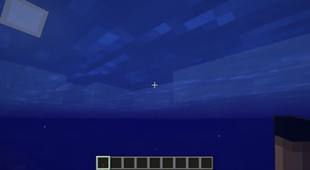 An unlit torch when submerged