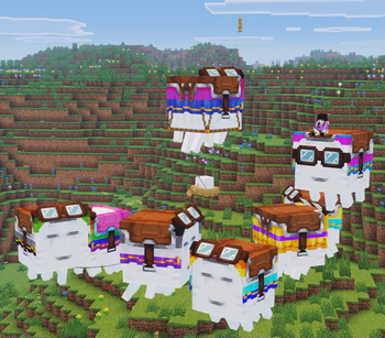 Happy Ghasts Flying Around