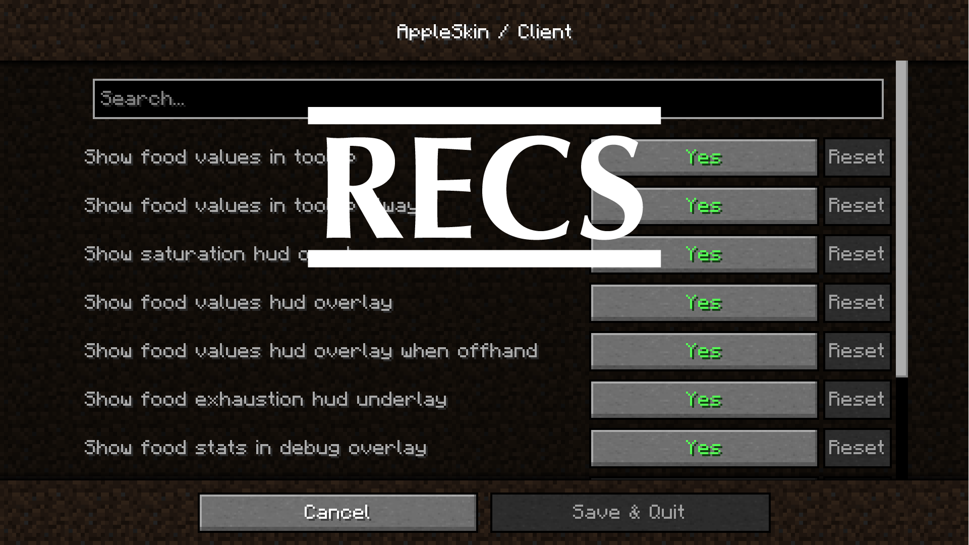RECS banner