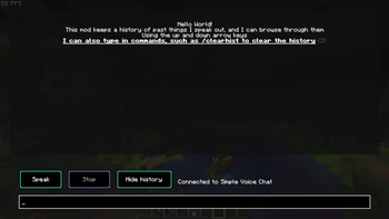 The speech screen