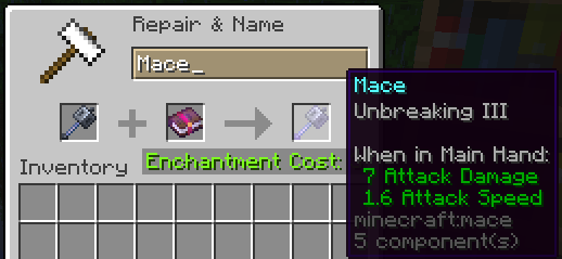 Enchantable Mace - Anvil