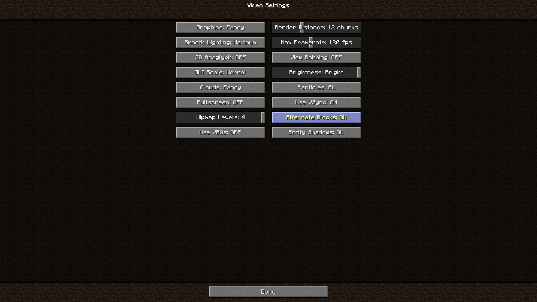 Alternate Blocks Option