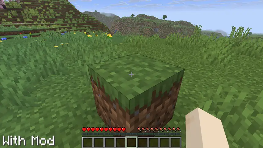 Vanilla and Proper Block Particles breaking comparison