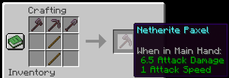 Netherite Paxel Recipe