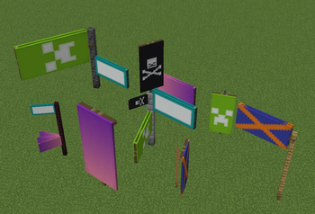 various large, huge, and flag banners