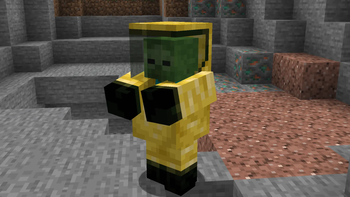 Zombie in a hazmat suit