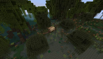Hibbertopterus hanging around the swamp biomes