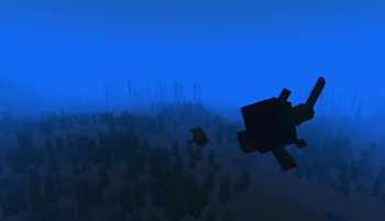 Dunkleosteus hunting on dolphin in Deep Ocean
