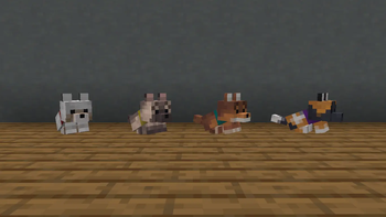 Tamed Puppies sitting