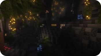 Lush Cave With Emissive Ores