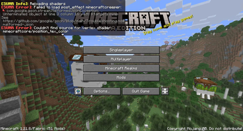 Errors in the title screen