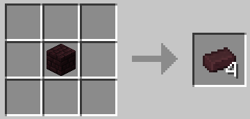 Nether Brick Block -> Nether Brick