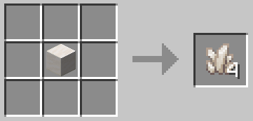 Quartz Block -> Nether Quartz