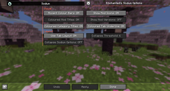 Tab Layout (Enchanted's Sodium Options tab)