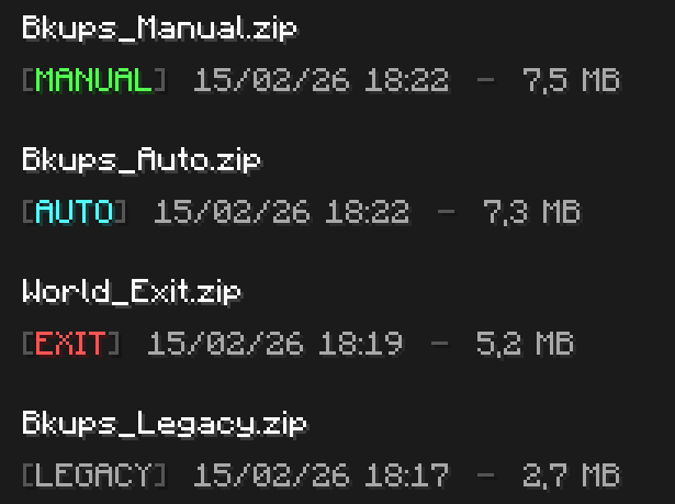 Types of backups