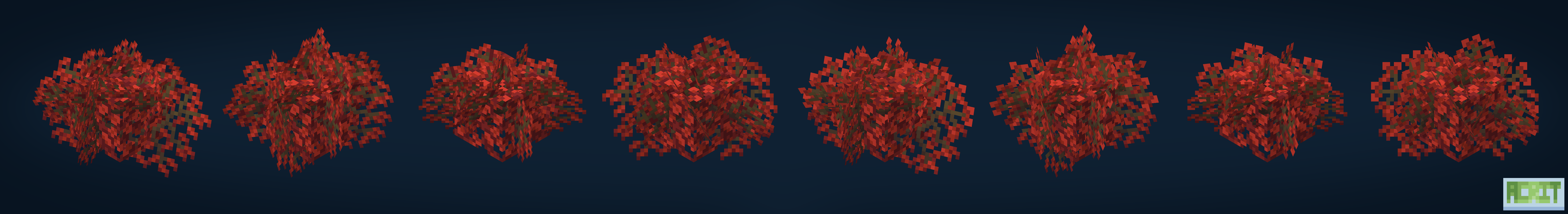 Dense Red Poplar Leaves