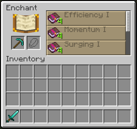 New Enchanting Table UI