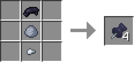 Crafting of the Drawing Pin : any dye, one clay ball, and one iron nugget for 4 drawing pin of the same color.