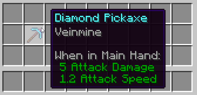 Veinmine Enchant on Pickaxe