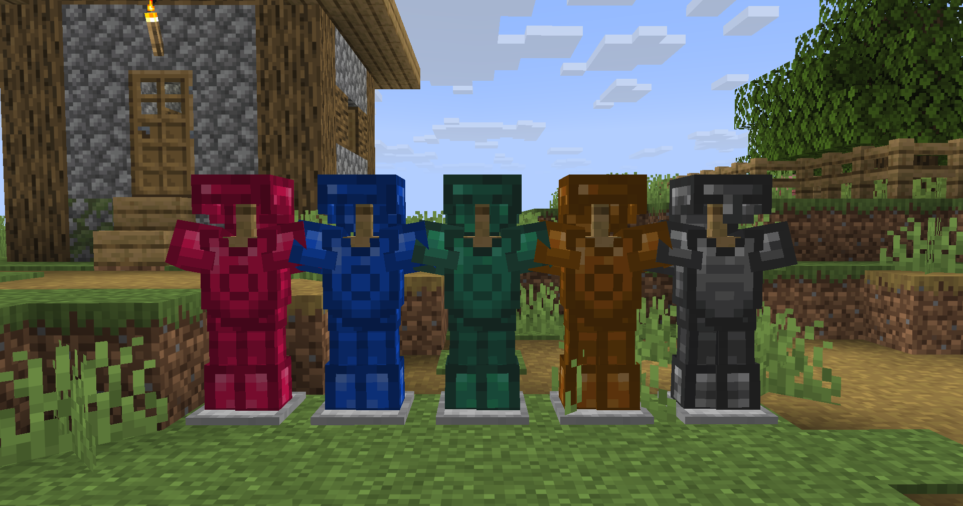 5 armor sets (ruby, sapphire, topaz, citrine, steel)