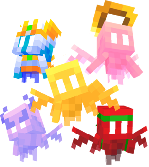 A lineup of the base familiar and its subclasses.