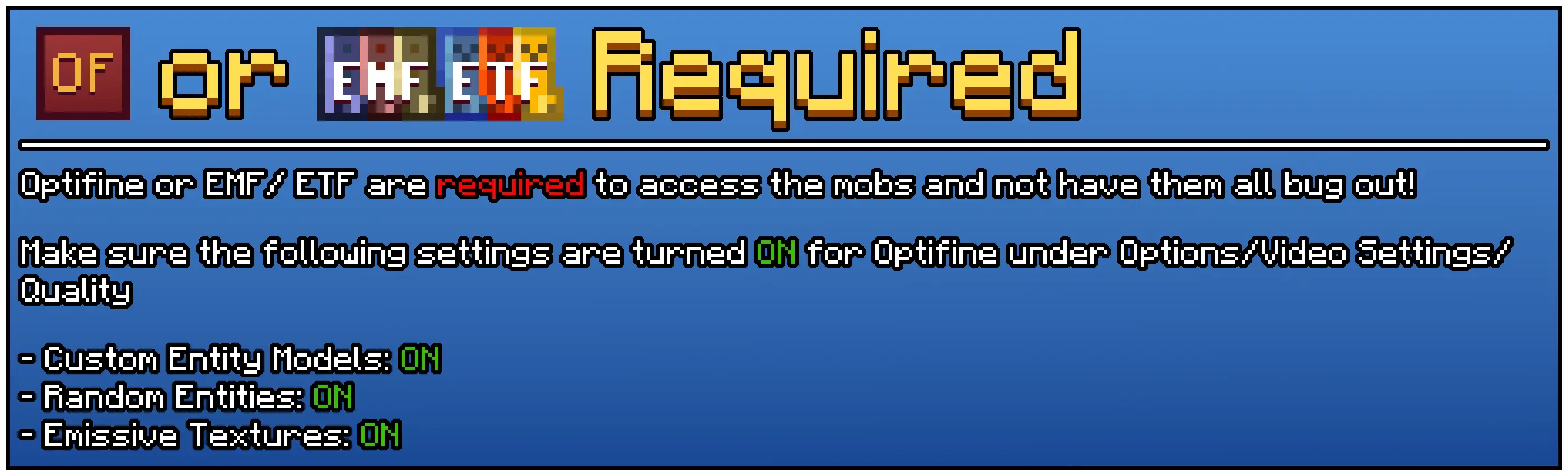 Optifine or EMF/ETF