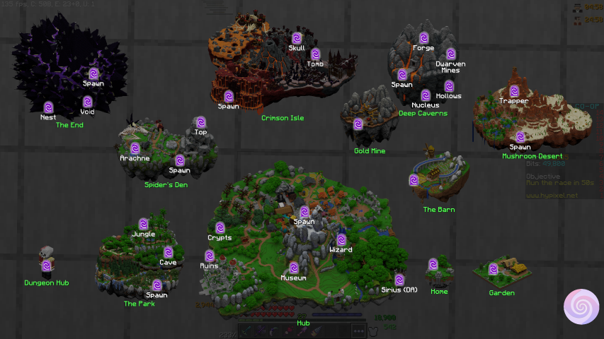 Picture of the Fancy warp menu
