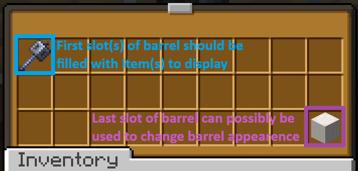 Barrel use for display