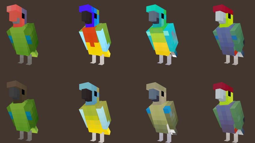 Parrot Variants in the Parrots in Red Update