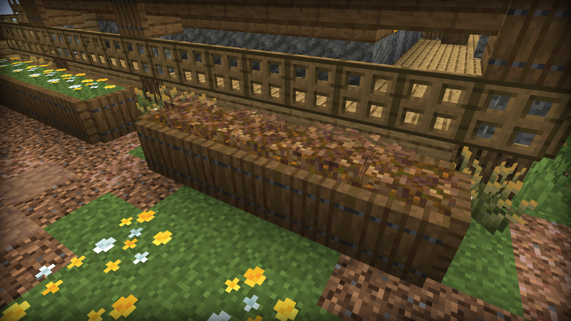 Leaf Litter In a Flower Bed