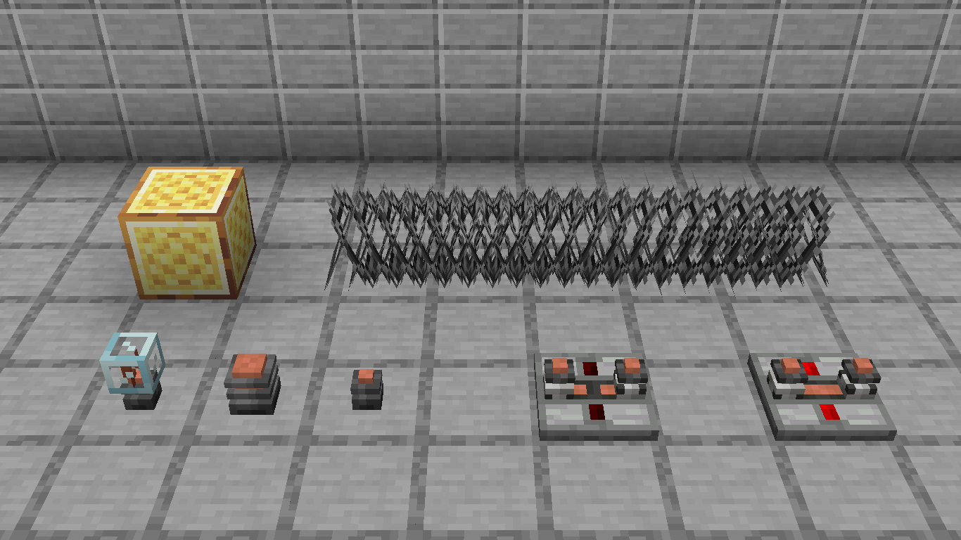 Some connectors, barbered wire and an electrum block