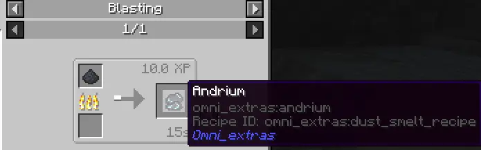 andrium smelting recipe