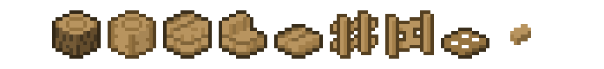 Series of wood blocks