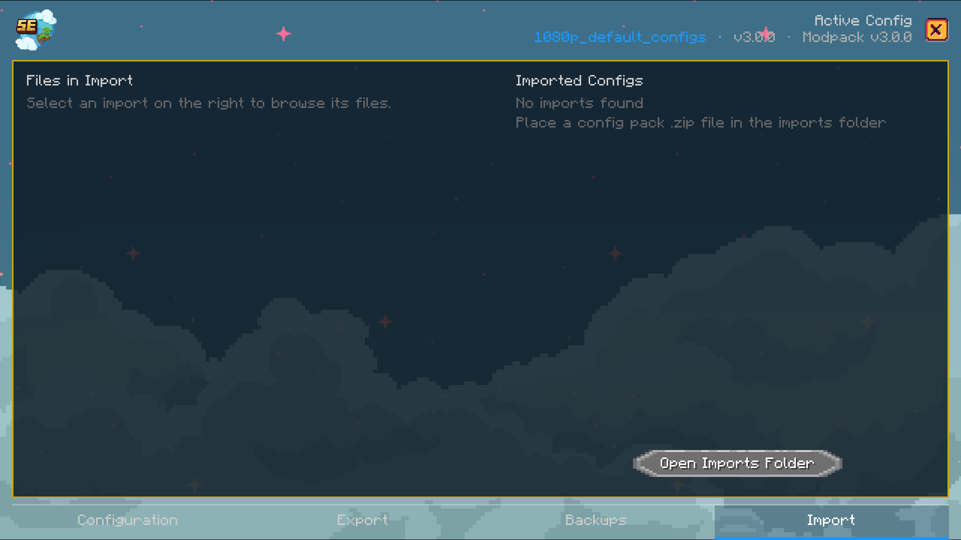 Import Screen
