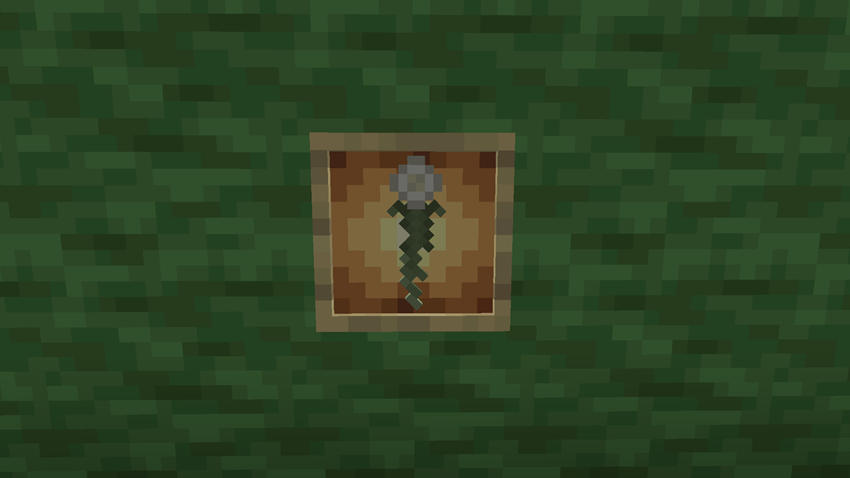 A flower with its roots in the shape of a sword