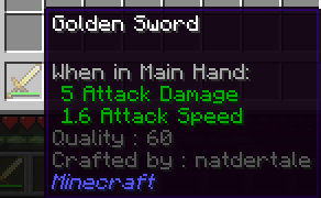 A Golden Sword with a improved quality
