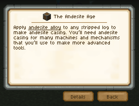 Example of a quest using the andesite quest page
