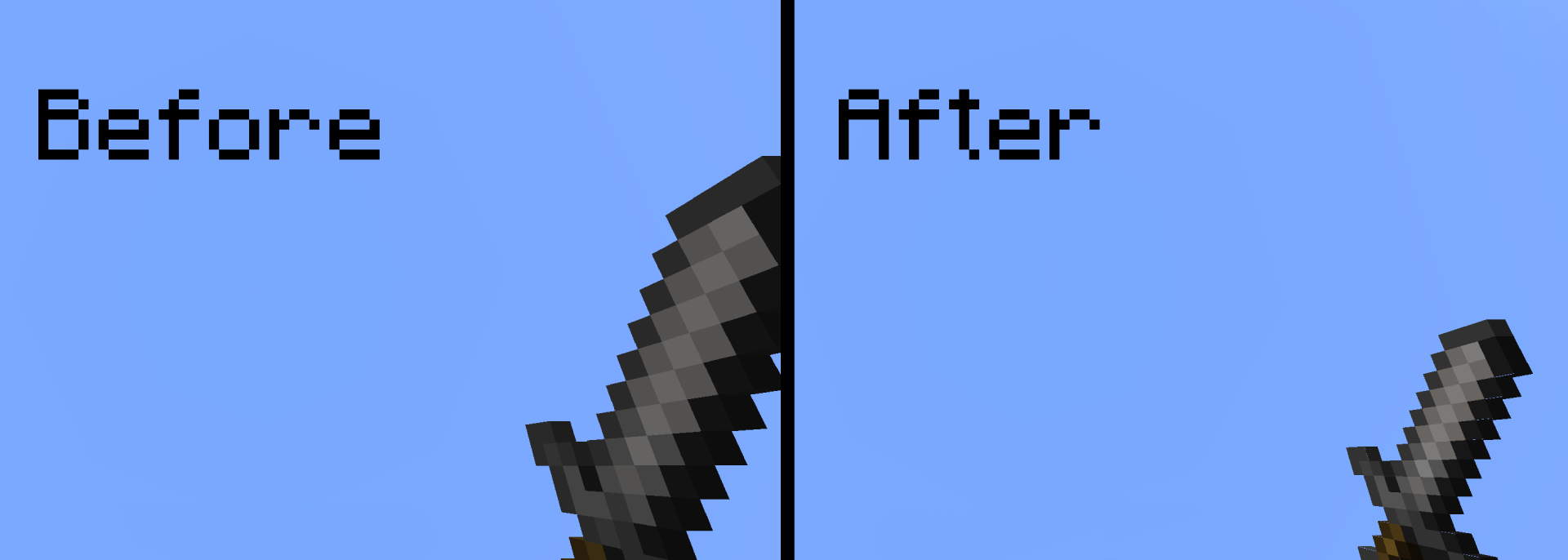 All items are smaller when held (including weapons)