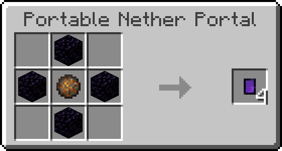 Portable Nether Portal Recipe