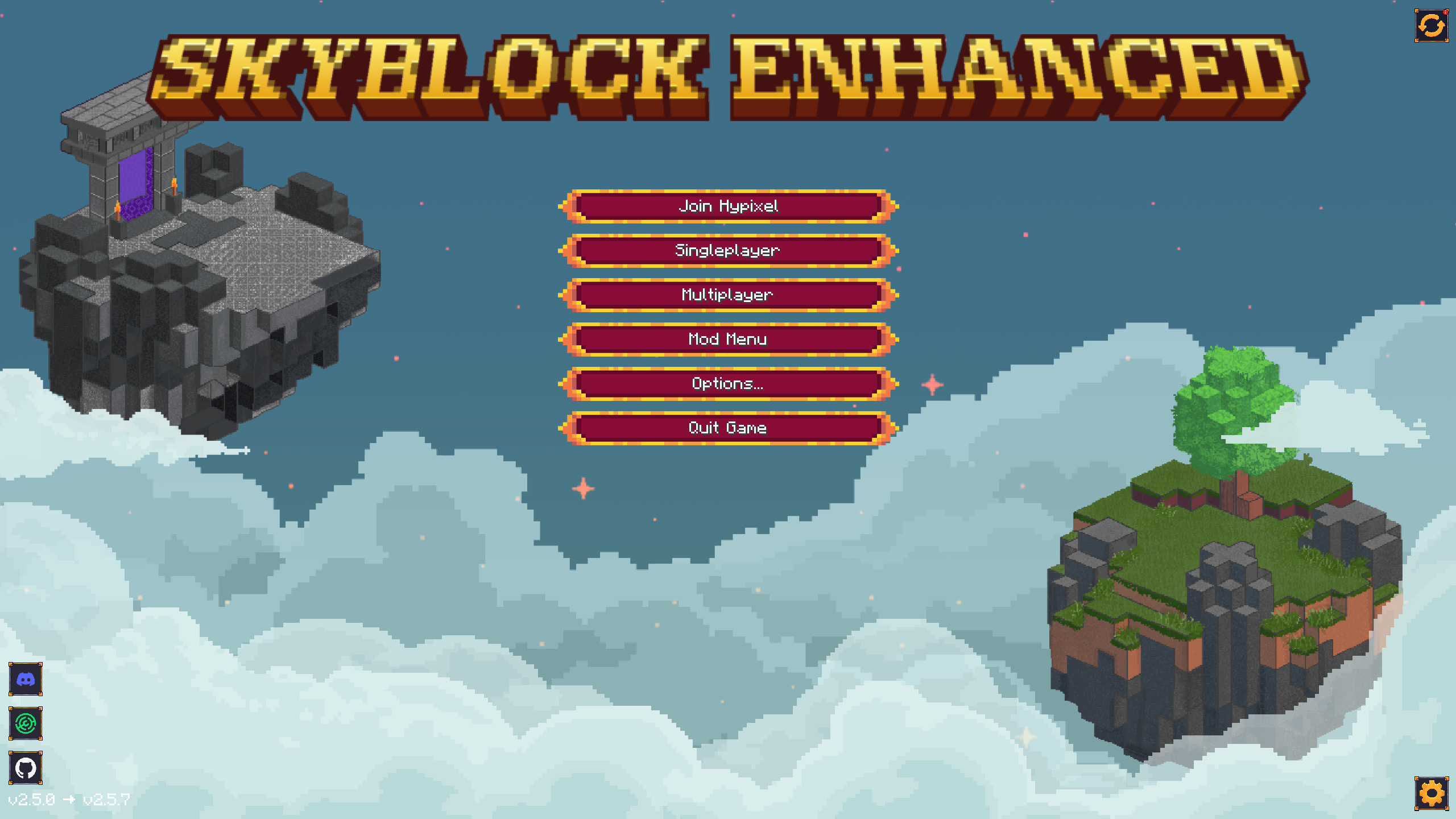SkyBlock Enhanced modern main menu