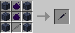 Crafting recipe for Void syringe