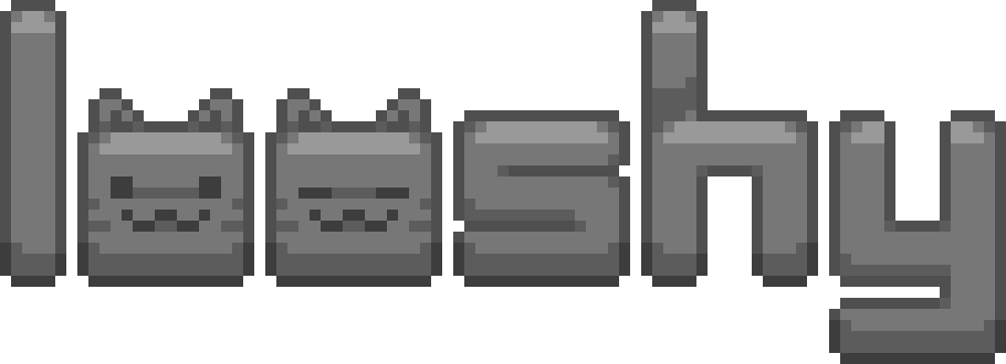 cartoony image that says "looshy"