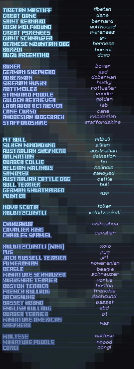 all nametag variants