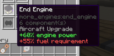 end engine upgrade, increasing engine power and fuel requirement majorly
