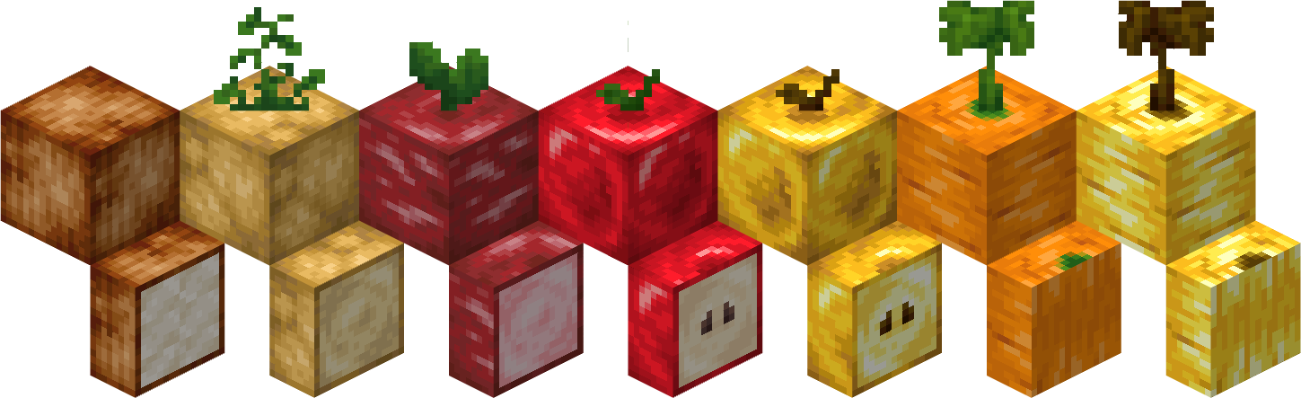 Image displaying all three obese crops: the obese potato, obese carrot and obese beetroot