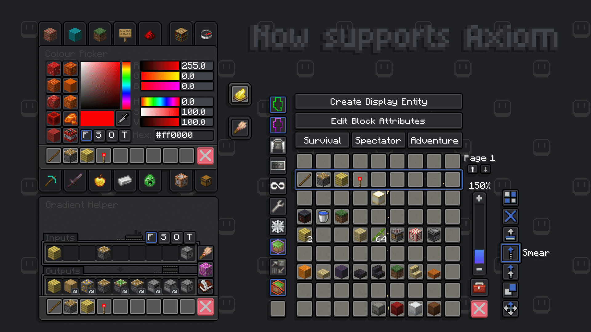 Aseprite Dark's Axiom menus.