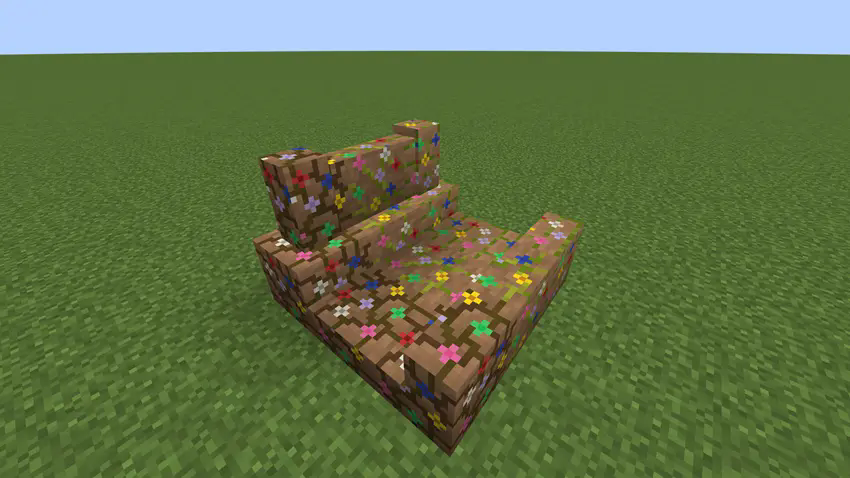 flower covered stones
