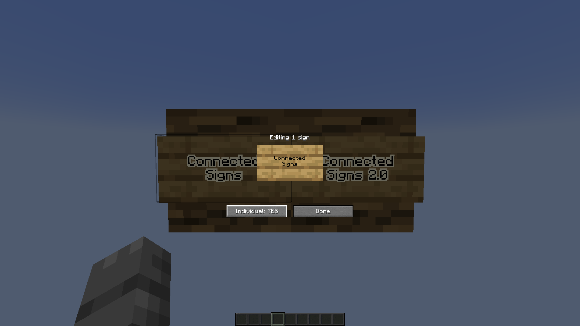 a display of the toggle button for sign individuality